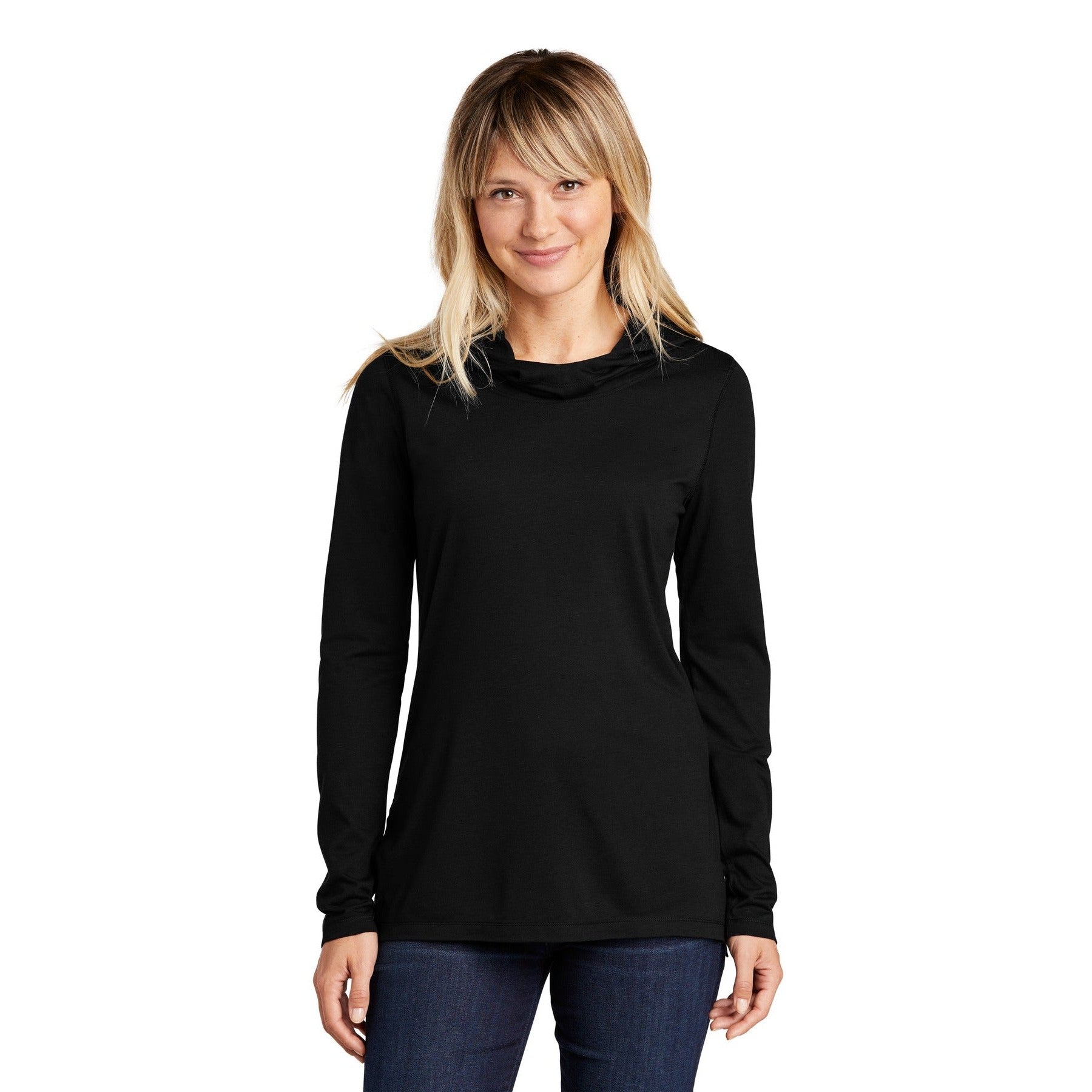 Sport-Tek-Sport-Tek® Women's PosiCharge ® Tri-Blend Wicking Long Sleeve Hoodie LST406-MedTech-1